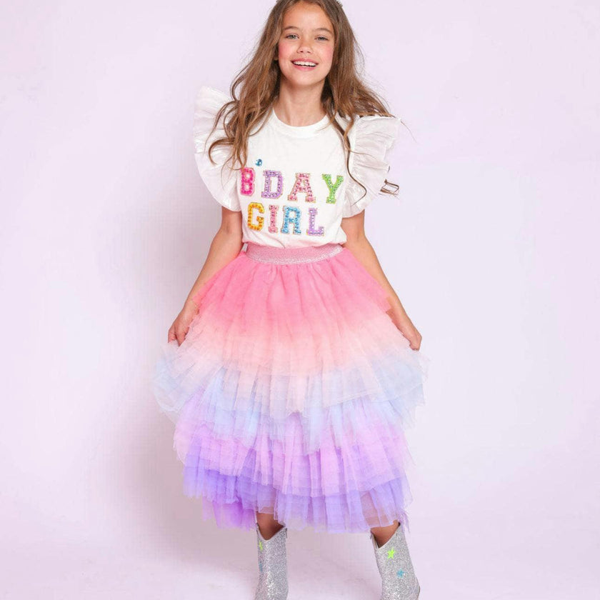 Cotton Candy Ruffled Tire Maxi Tutu