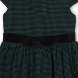 Organic Flutter Sleeve Peter Pan Collar Party Dress, Green