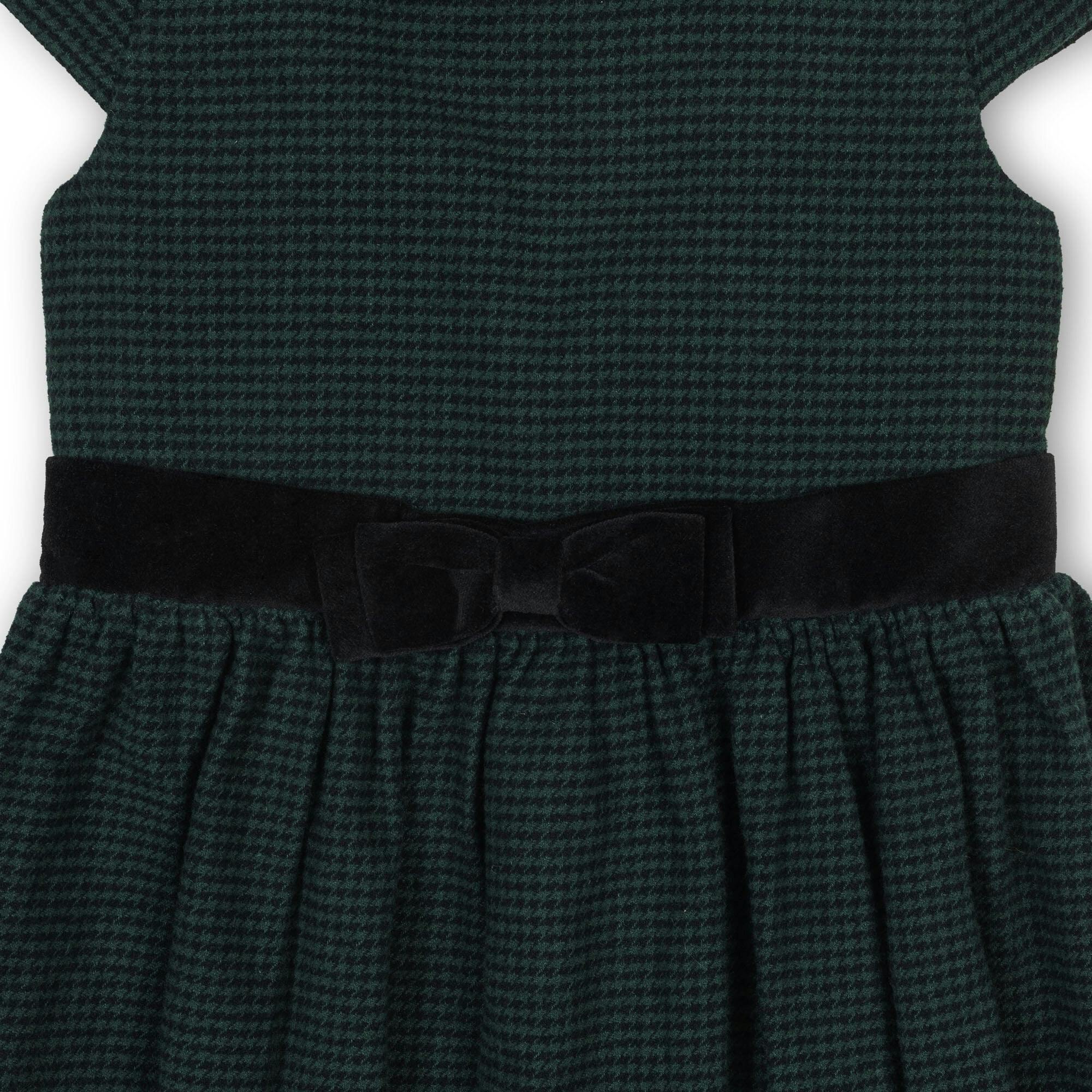 Organic Flutter Sleeve Peter Pan Collar Party Dress, Green