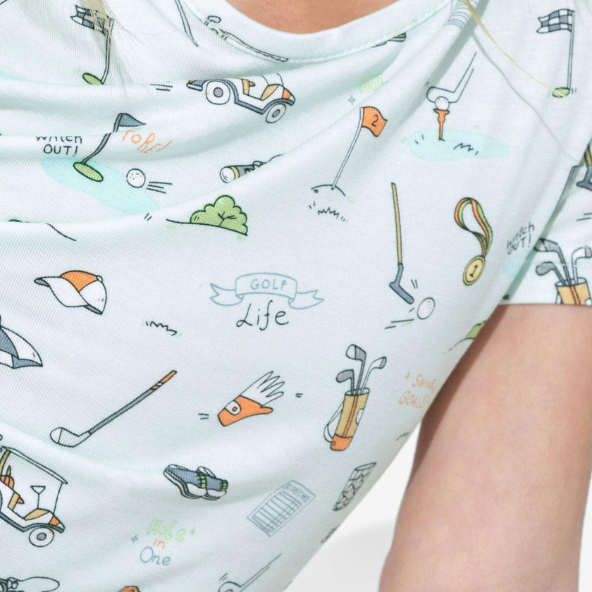 Golf Bamboo Kids Pajama Short Set