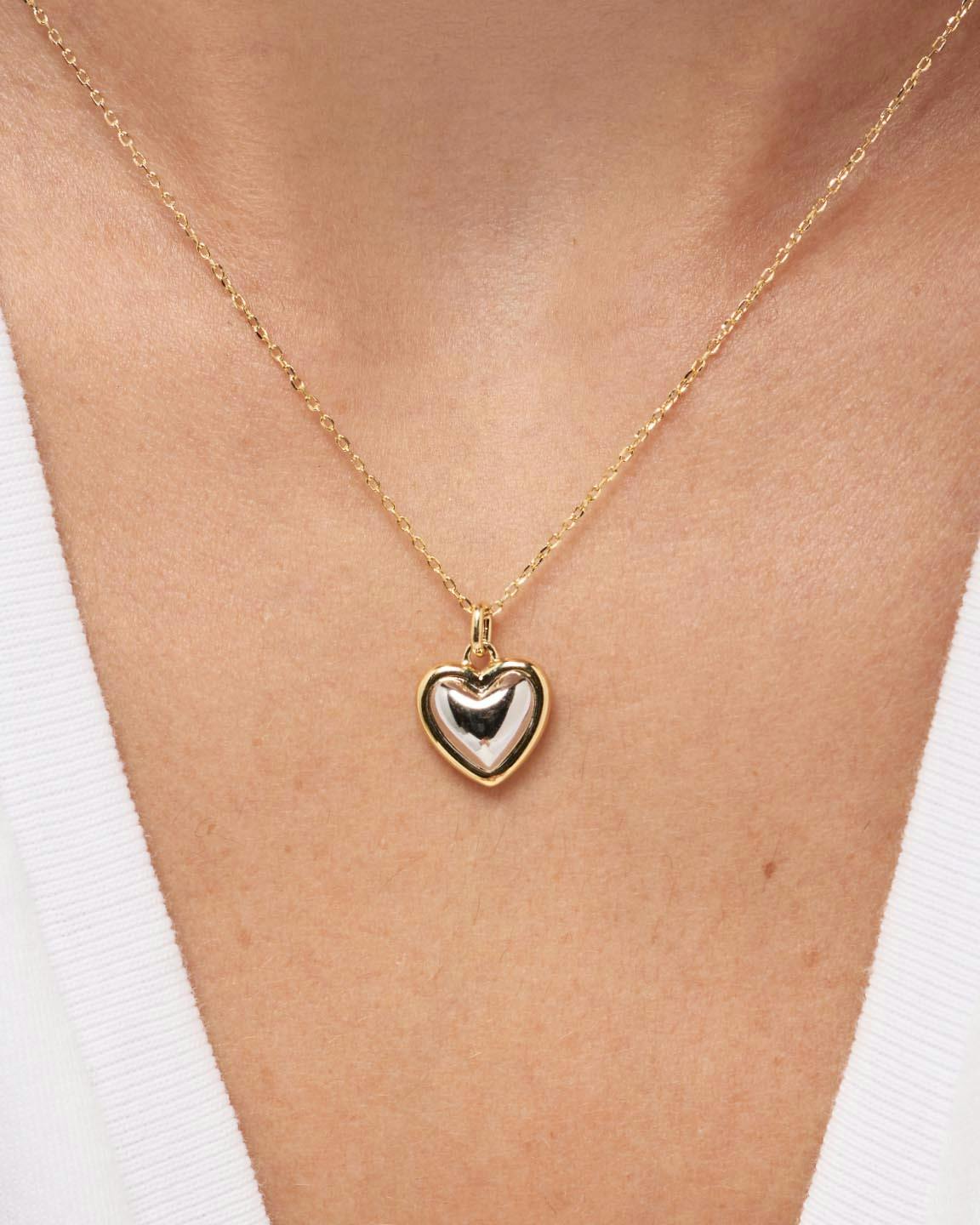 Gold Pendant - Lev Small Two Tone