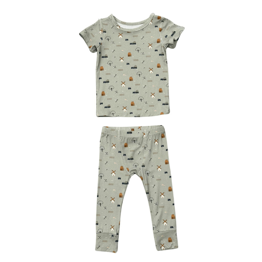 Boys Short Sleeve Lounge Set in Farm