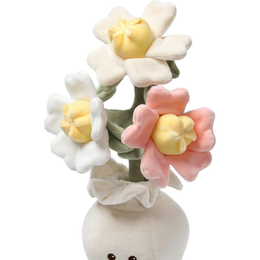 McHugs Lucky Camellia Vase 12" — Soft Weighted Cuddle Stuffed Animal