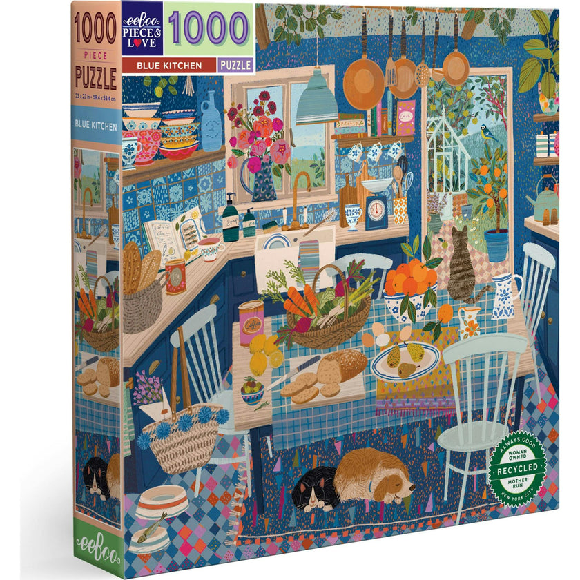 Piece and Love Blue Kitchen 1000 Piece Jigsaw Puzzle