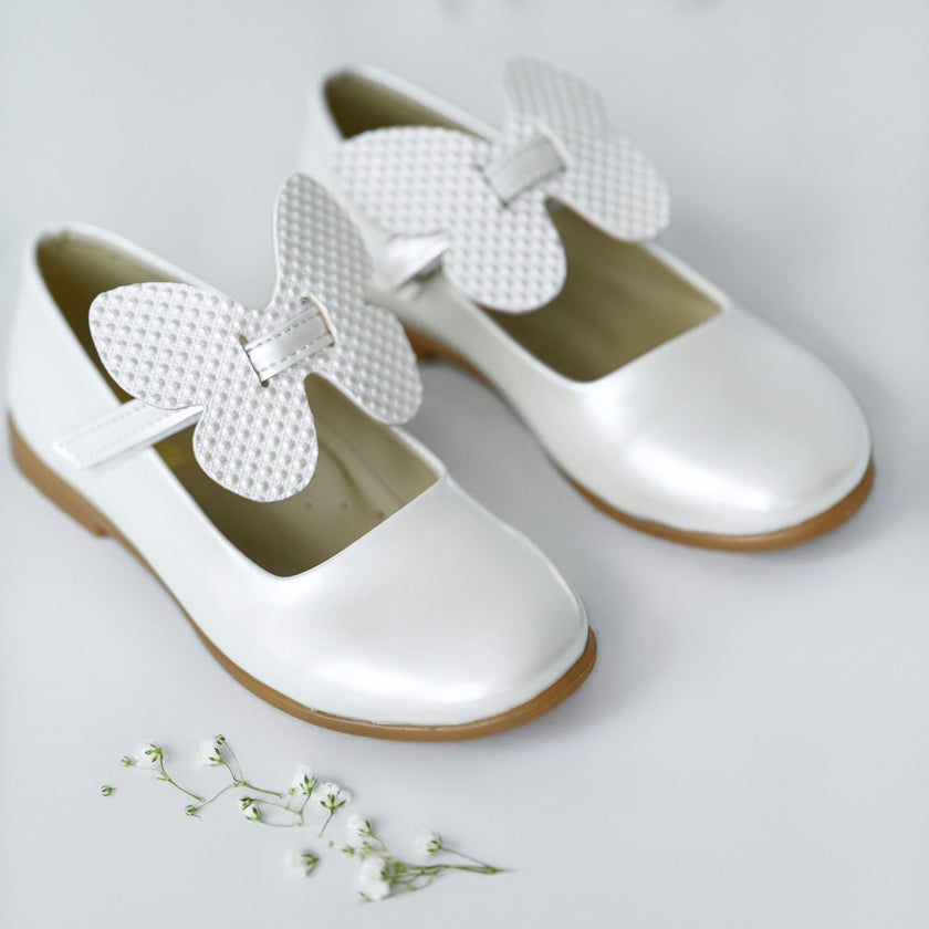 White Shoes With Butterfly