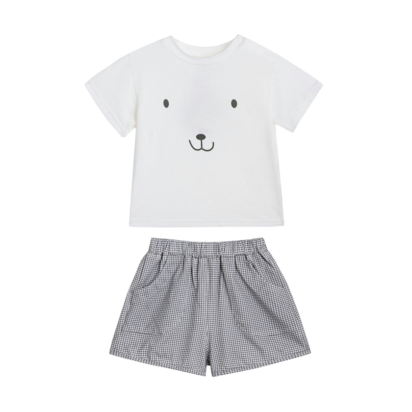 White Smile Checkered Set