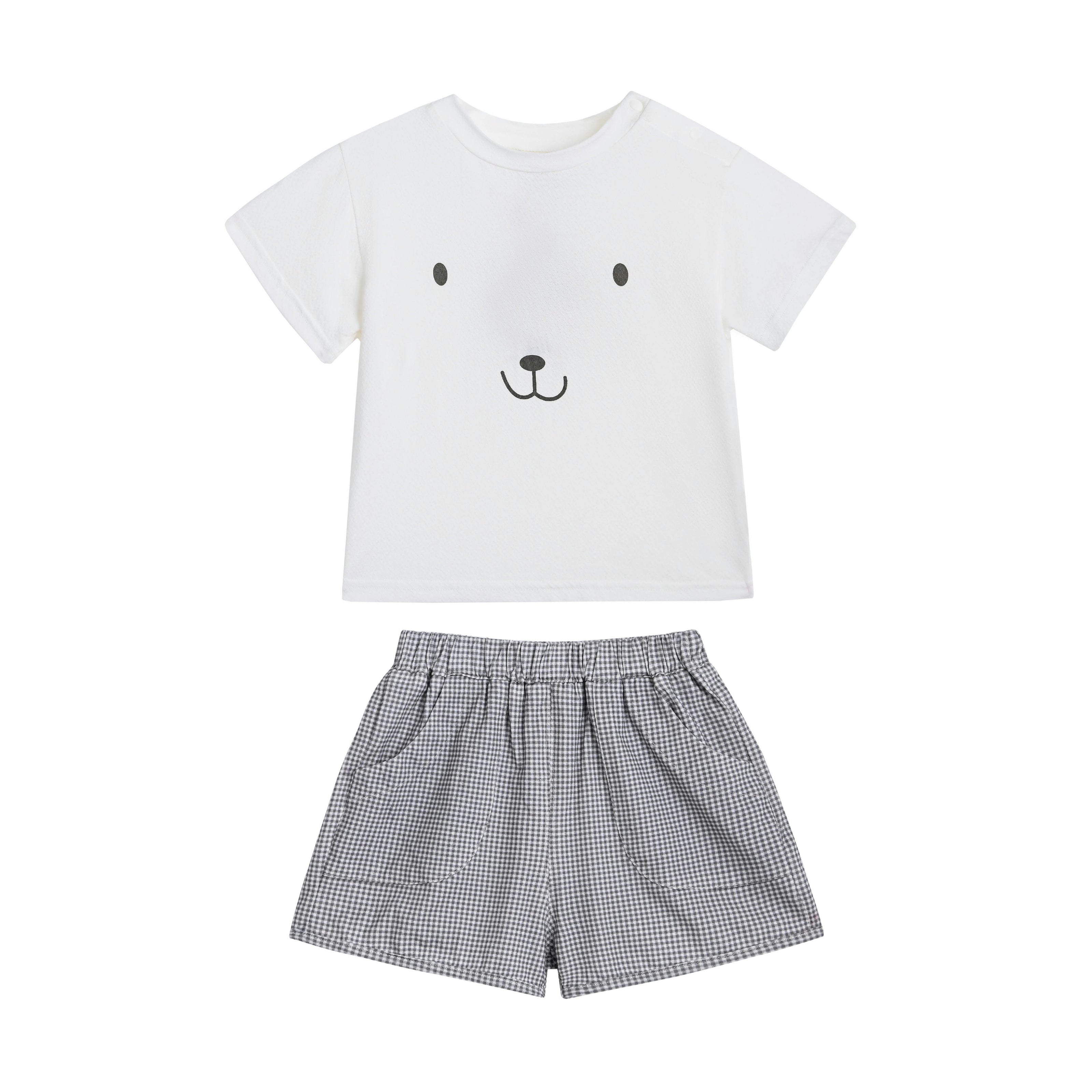 White Smile Checkered Set