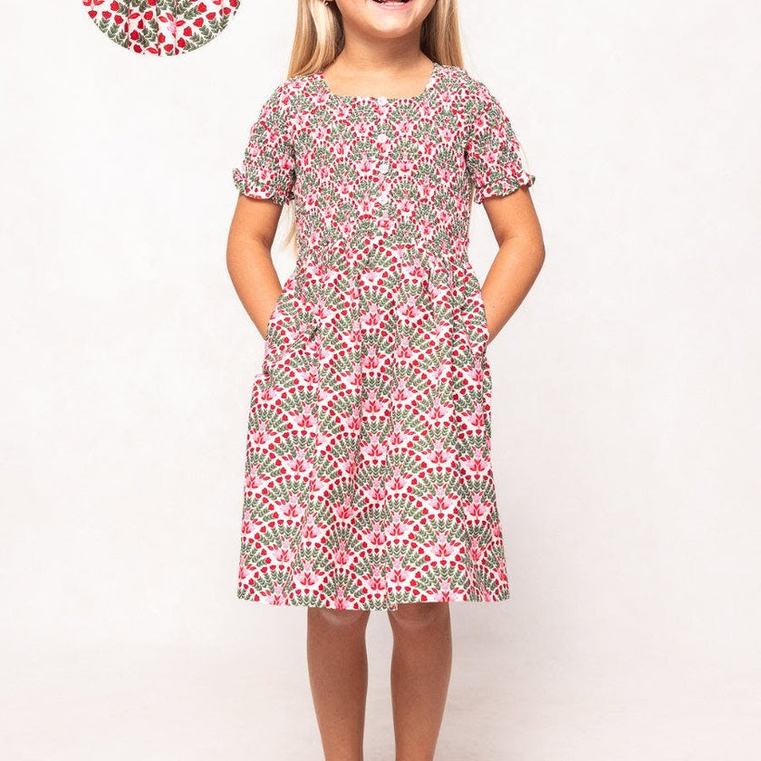Mini Parker Dress in Floral Fan
