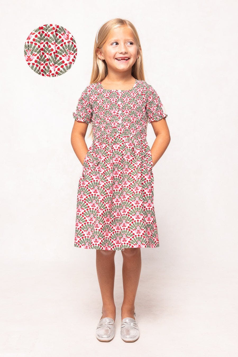 Mini Parker Dress in Floral Fan