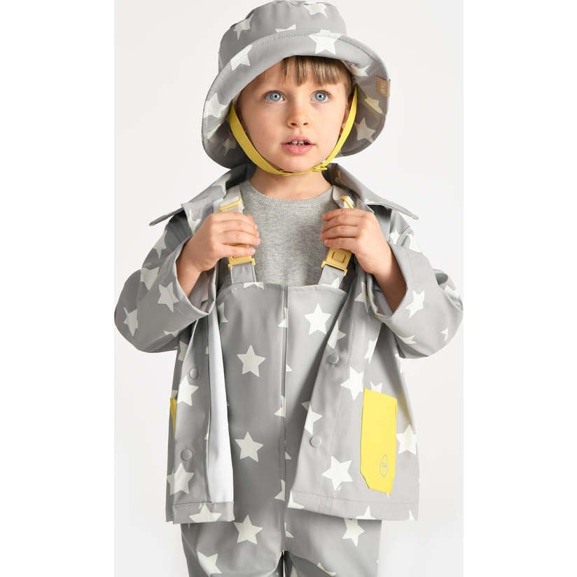 Stars Print Rain Suspender Pants