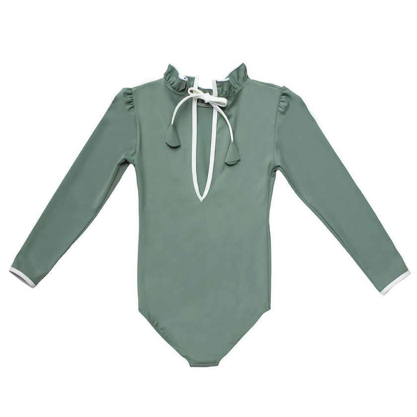 Sofia Surf Suit in Sage Green & Ivory