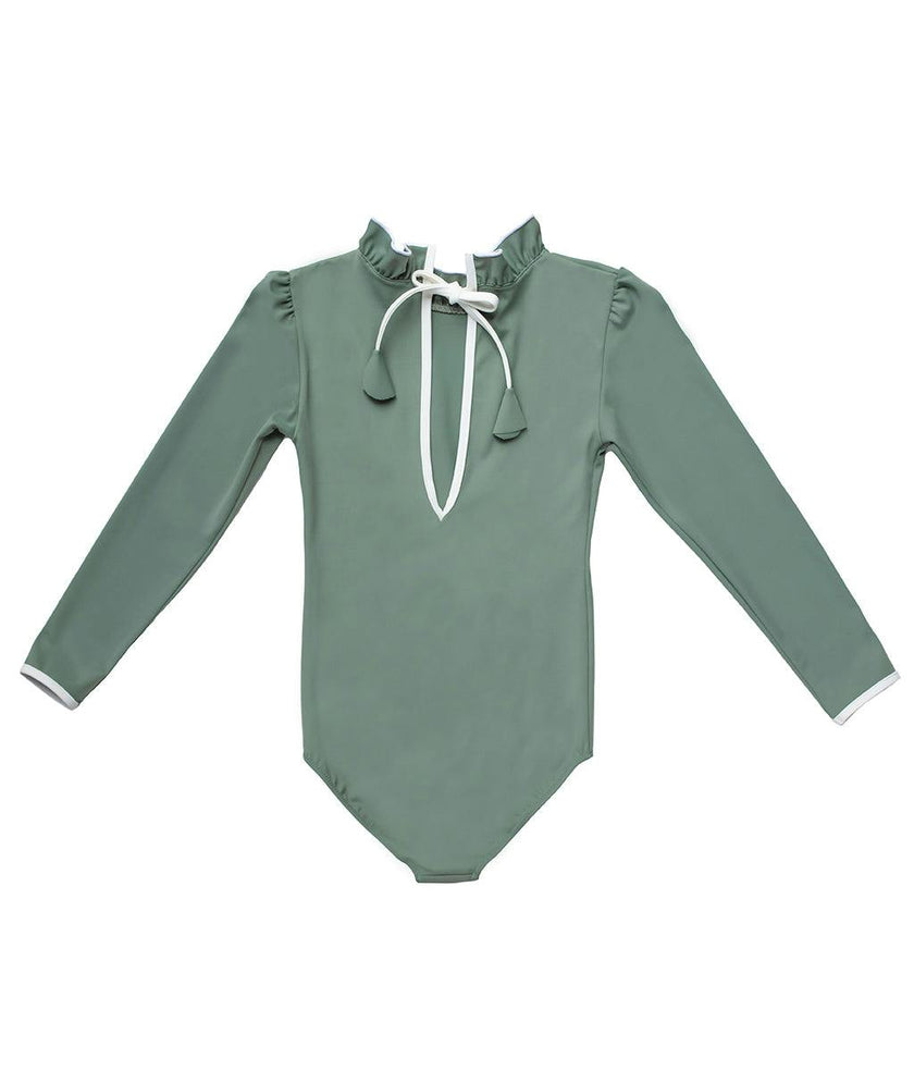 Sofia Surf Suit in Sage Green & Ivory