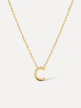 Gold Initial Necklace - Letter Necklace