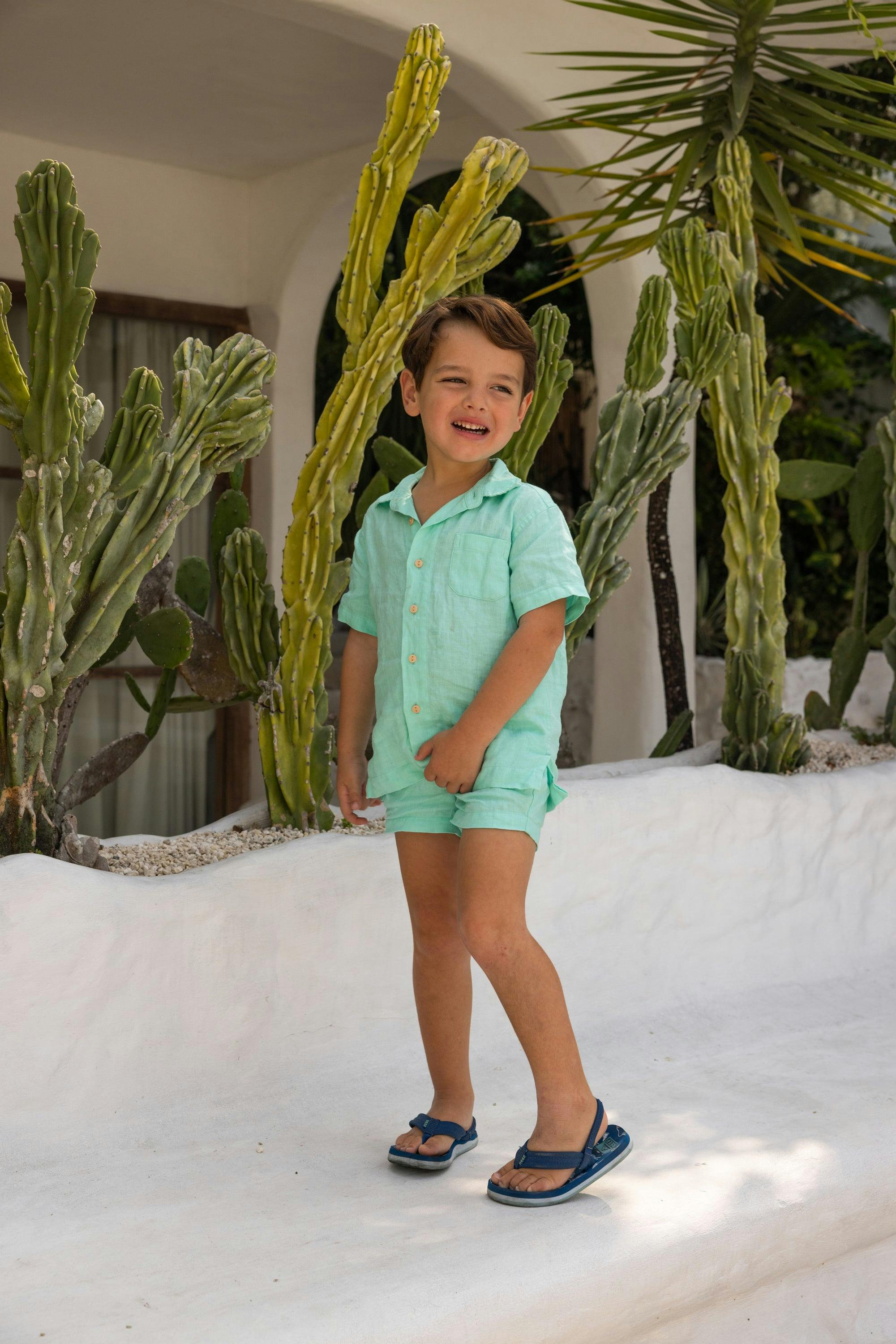 The Future Sea Suite - Boys Linen Shirt