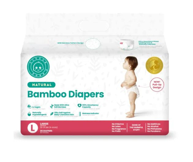 Bamboo Diapers (36 Count), Color-Clear