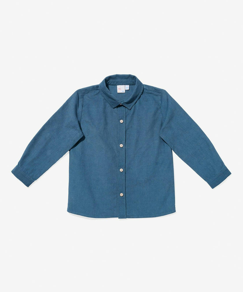 Jeffie Shirt, Petrol Mini Corduroy