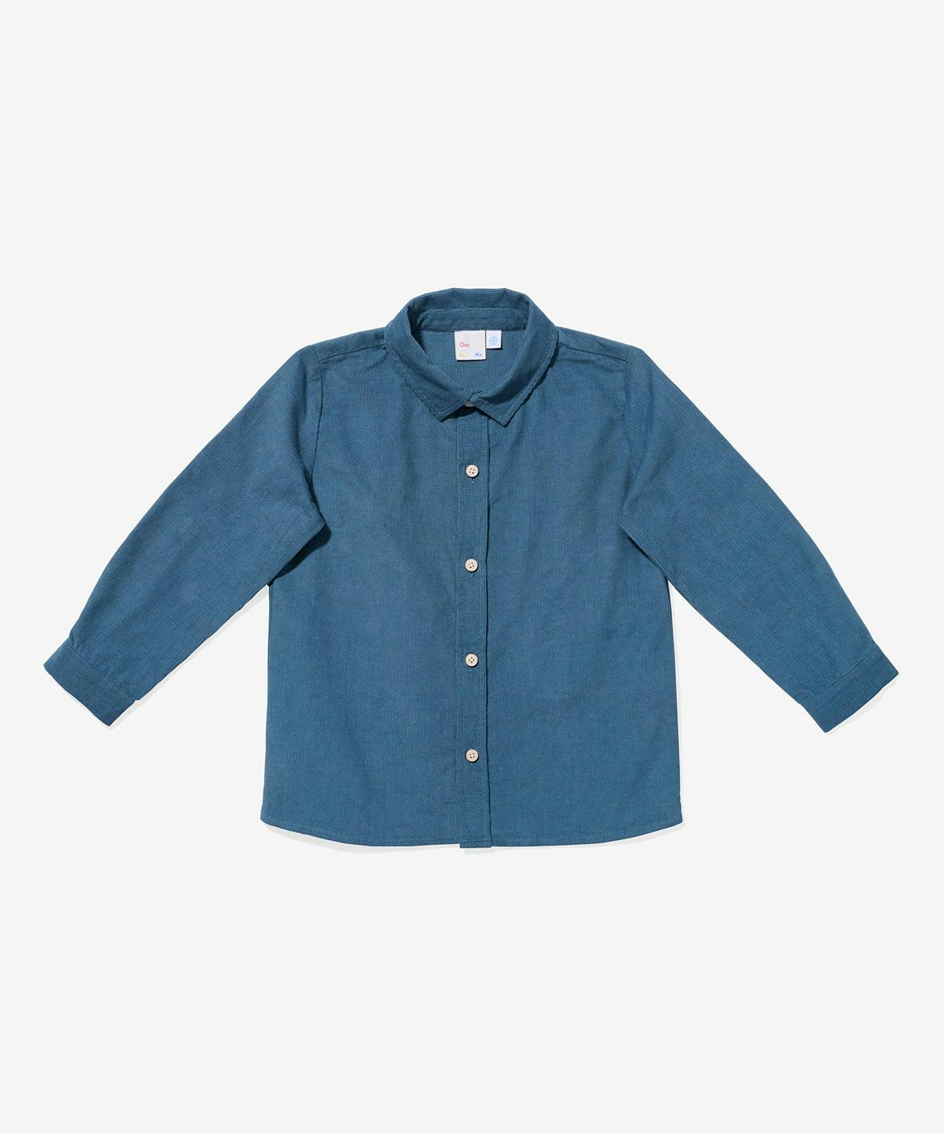 Jeffie Shirt, Petrol Mini Corduroy