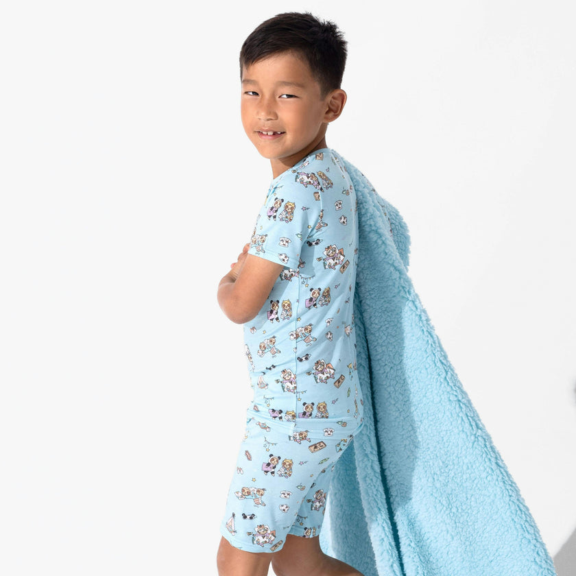 Sloth Pajama Party Bamboo Sherpa Blanket