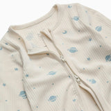 Space Ribbed Clever Zip Snug Fit Pajamas