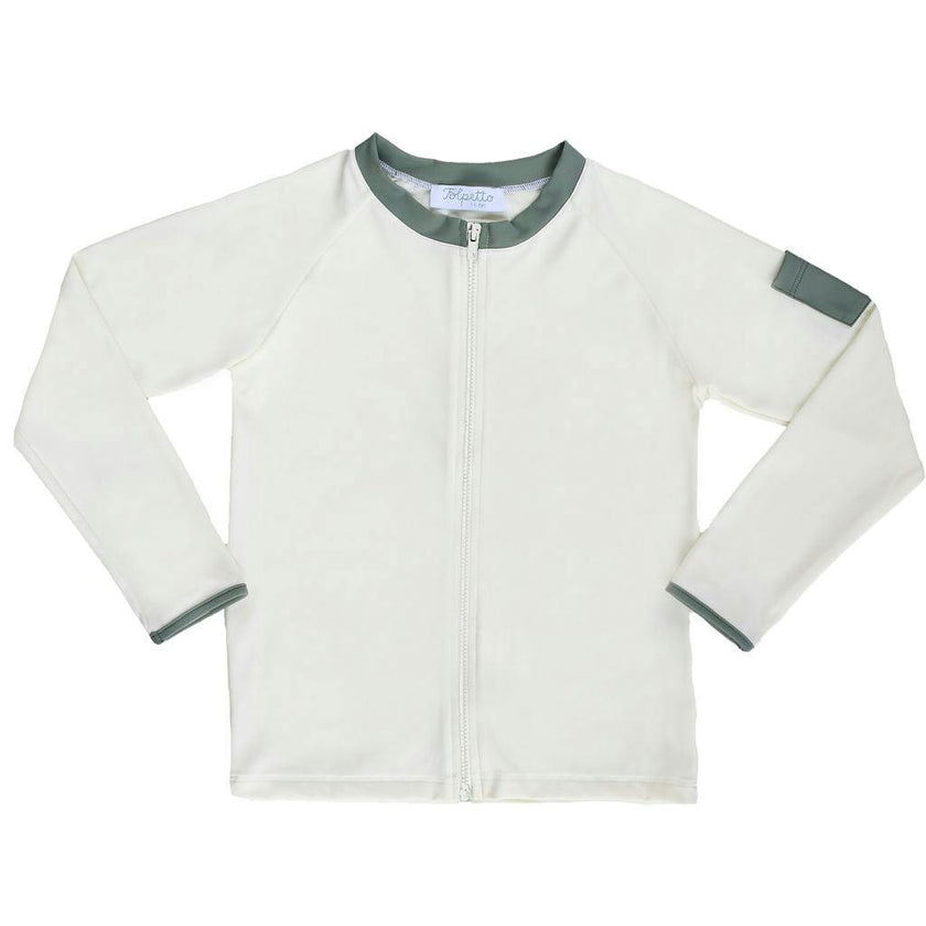 Leo Rashguard Ivory And Sage Green