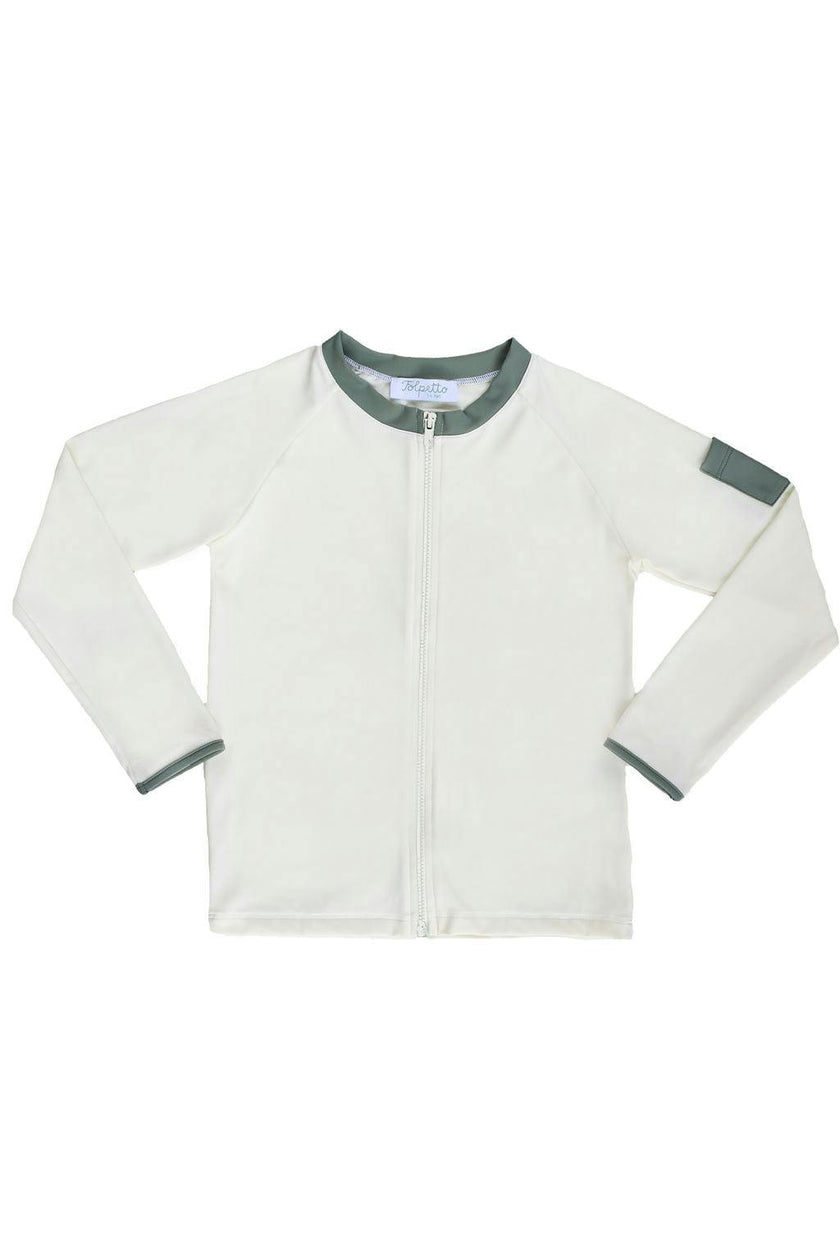 Leo Rashguard Ivory And Sage Green