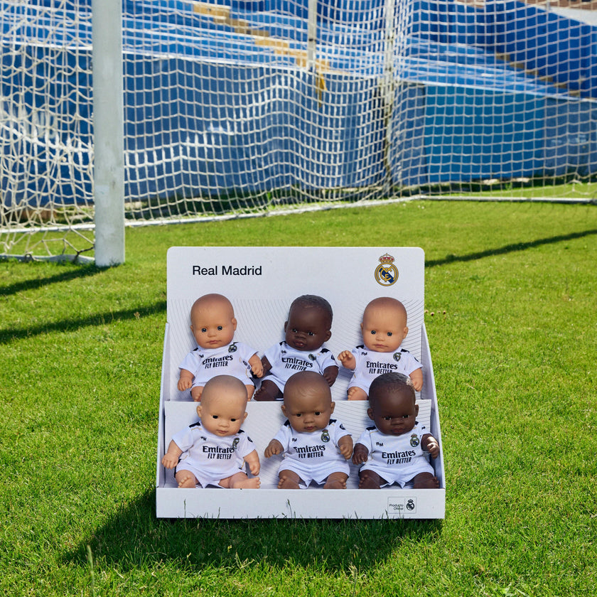 Baby Girl Doll 8 1/4 inch with Real Madrid Soccer Jersey