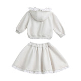 Cream Ruffle Skirt Set