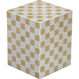 Callista 18" Modern Bohemian Ceramic Tiled Rectangle End Table