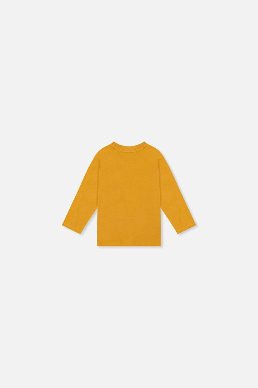 Baby Long Sleeve Organic Cotton T-Shirt Mustard Yellow