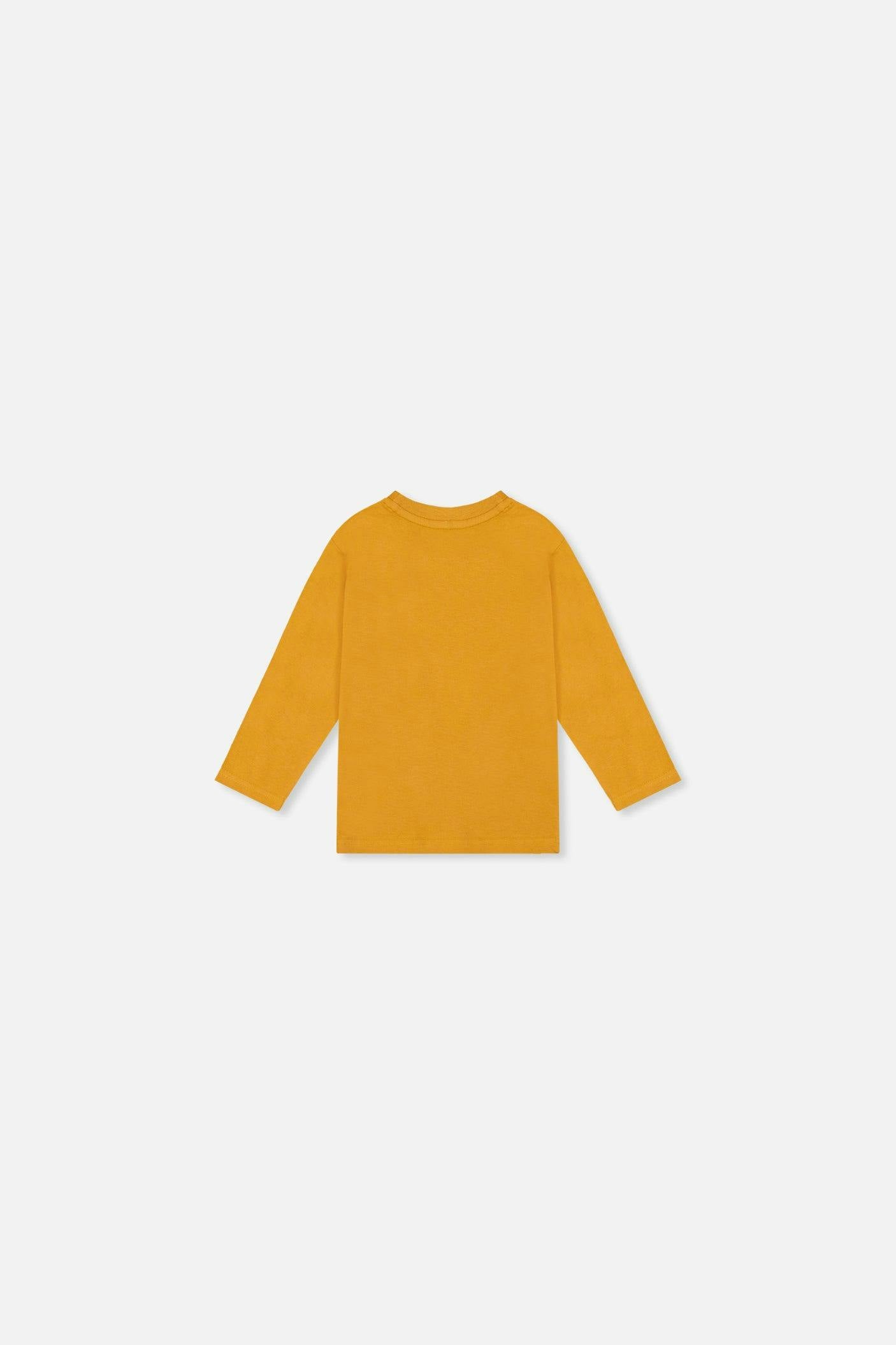 Baby Long Sleeve Organic Cotton T-Shirt Mustard Yellow
