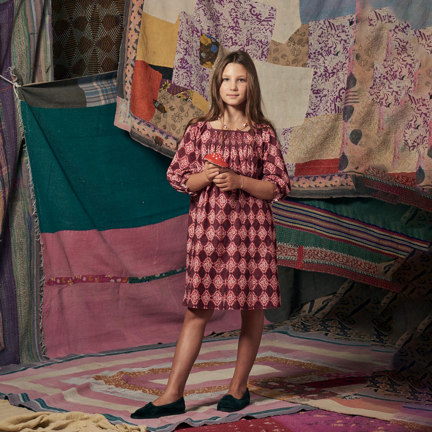 Kids Julieta Dress High Vibrations Garnet