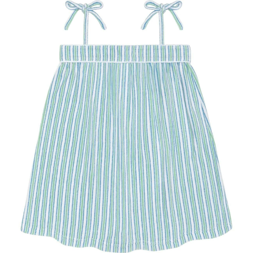 girls tamarin stripe french terry tie-strap dress