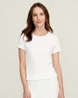 Women's Pointelle T-Shirt in White