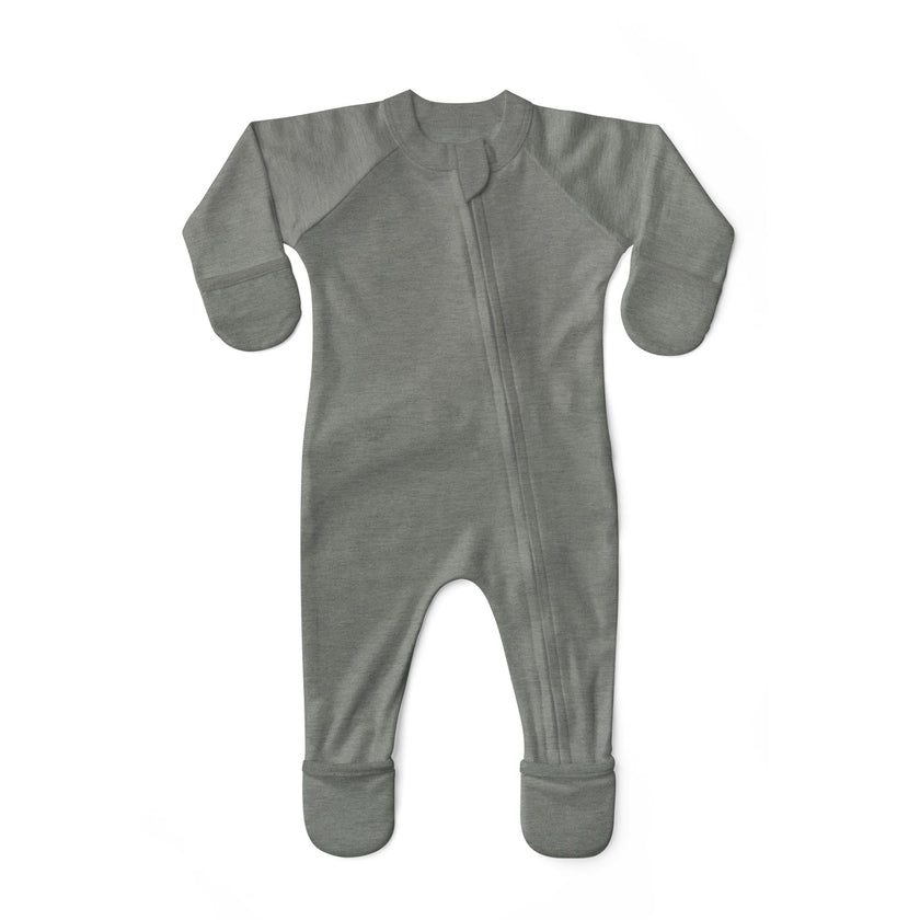GROW WITH YOU FOOTIE | BOULDER — Bamboo Organic Cotton Blend, 0–6M