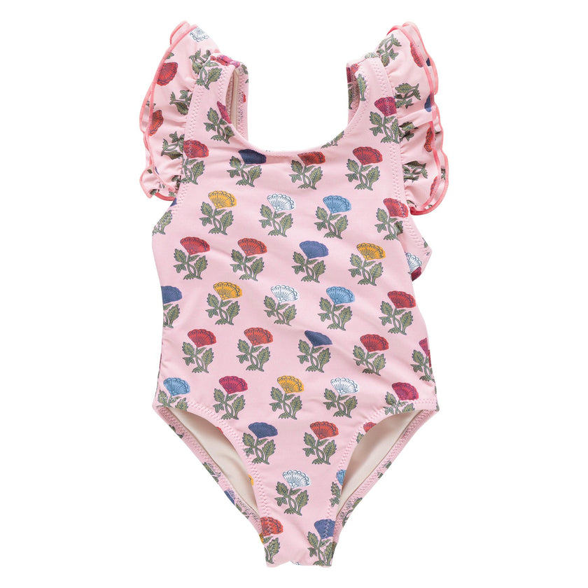 Girls Liv Suit - Multi Flower Drop