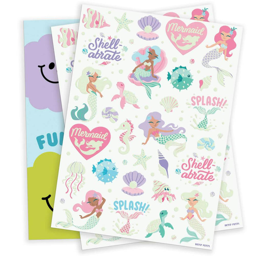Mermaid Glo Tats - 48 glow in the dark tattoos