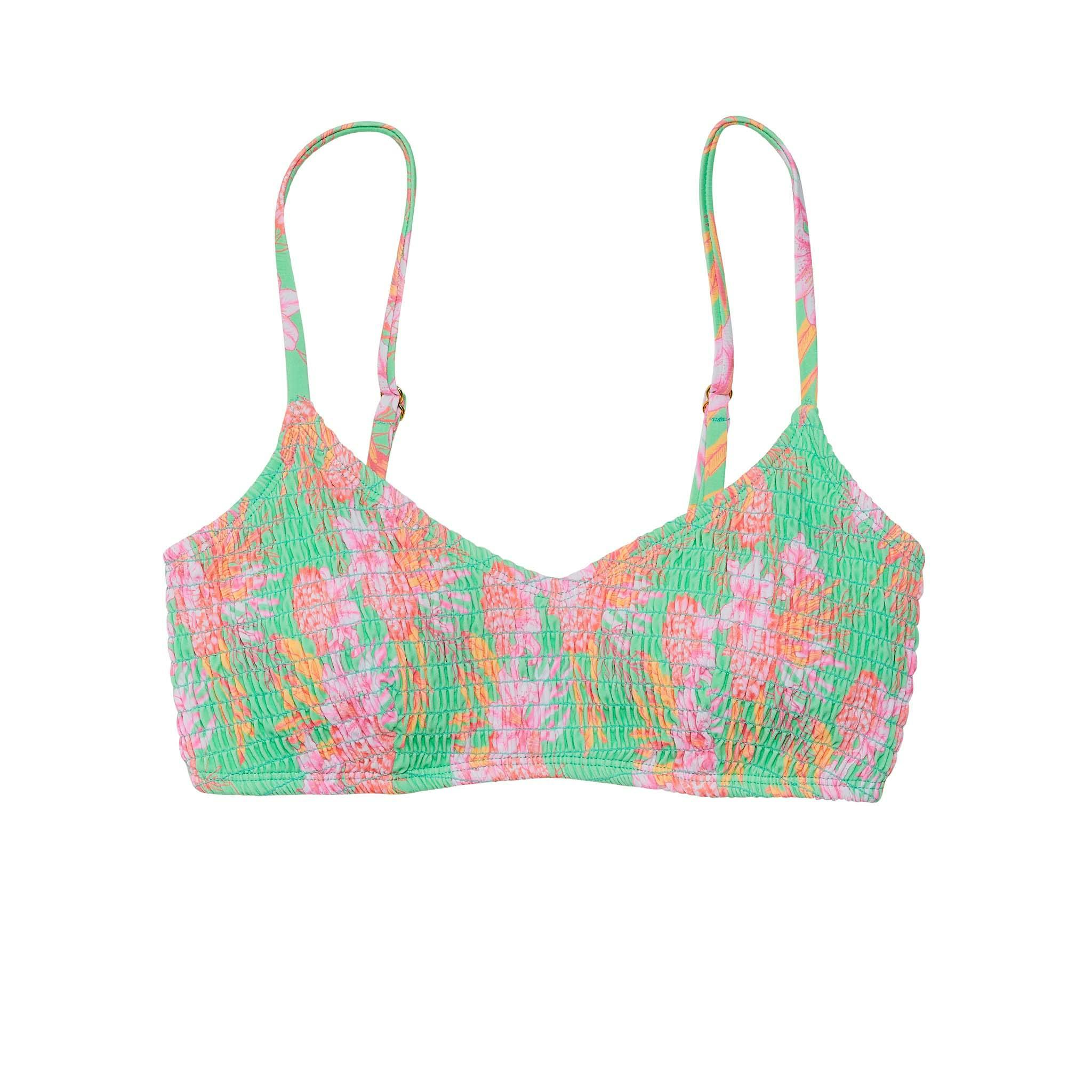 Women'S Sustainable Spaghetti Strap Smocked Bikini Top