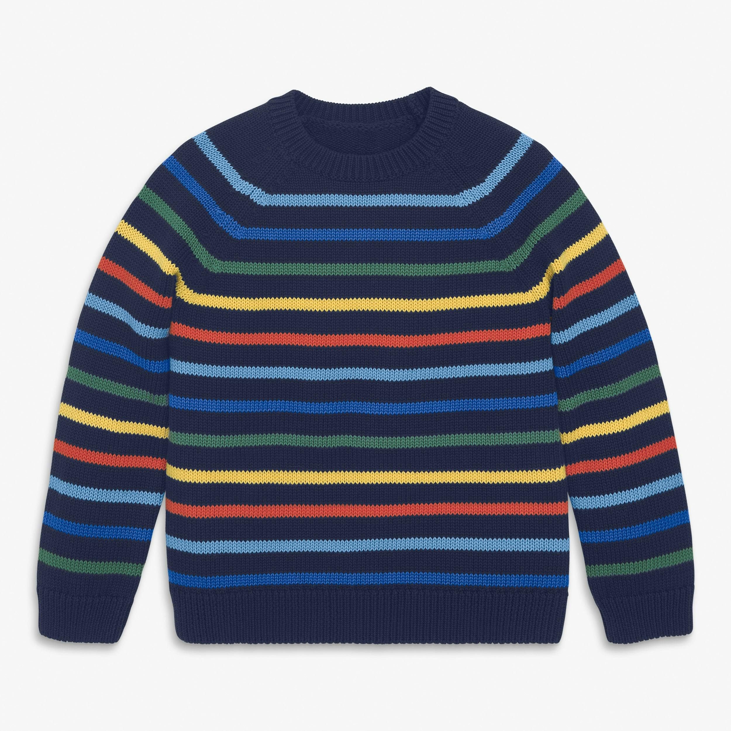 Kids sweater in multi-stripe