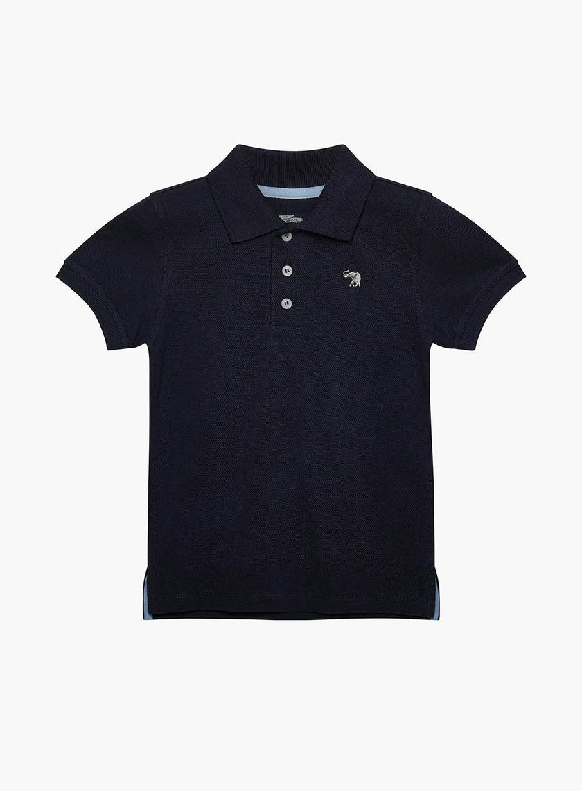 Harry Piqué Polo in Navy