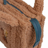 Sherpa Tote Bag – Cozy, Colorful & Convertible with Matching Coin Purse, Skating Sloths