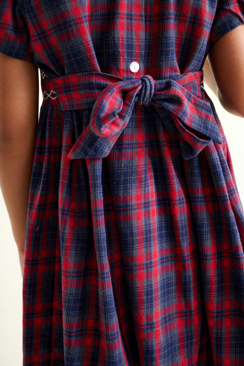 Smocked Girls Dress Kelly