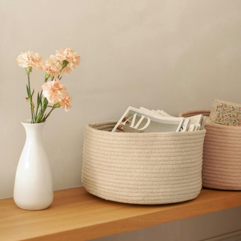 Gram Hand Braided Thick Cord Basket