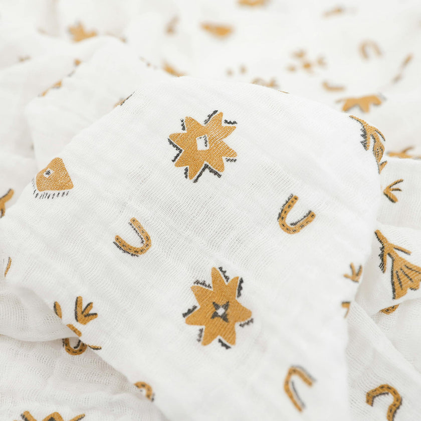Cotton Muslin Swaddle Blanket - Conchos