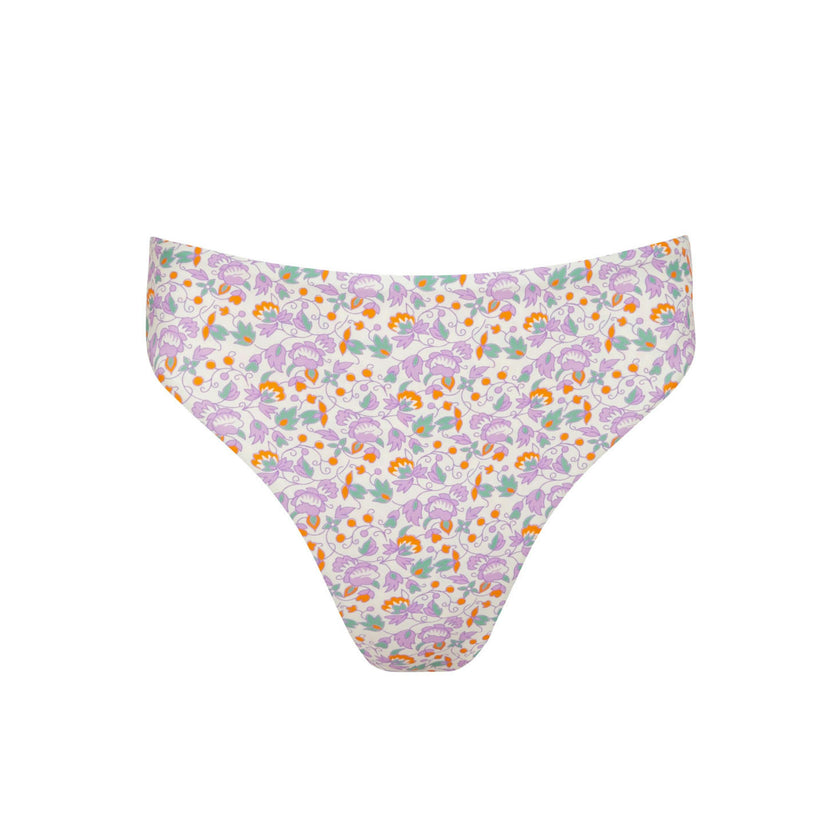 women's orchid floral mid rise bikini bottom
