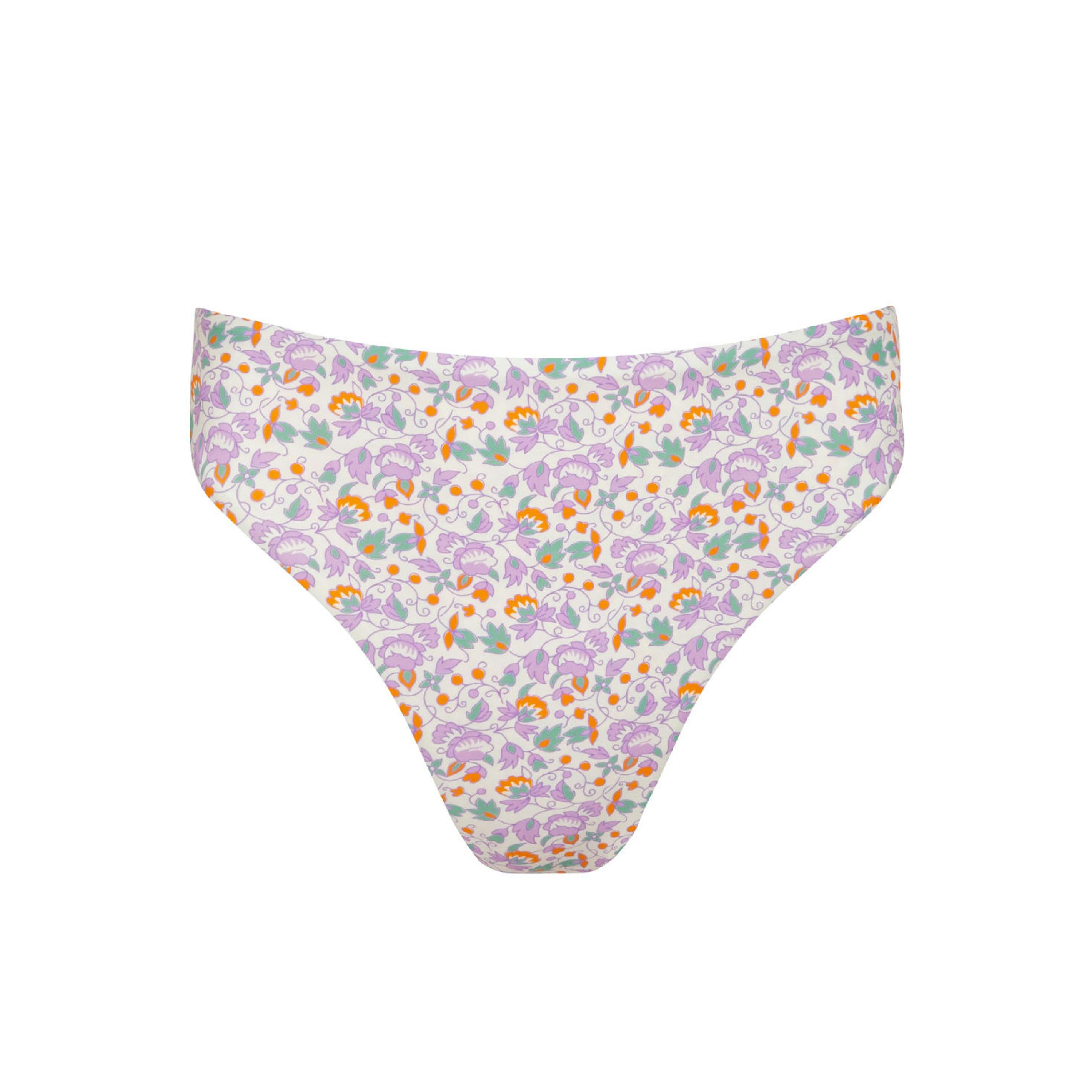 women's orchid floral mid rise bikini bottom