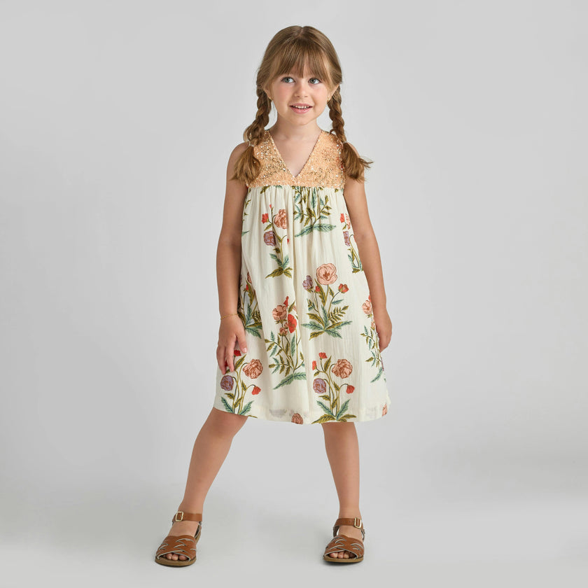Girls Courtney Dress - Rosewick Poppy