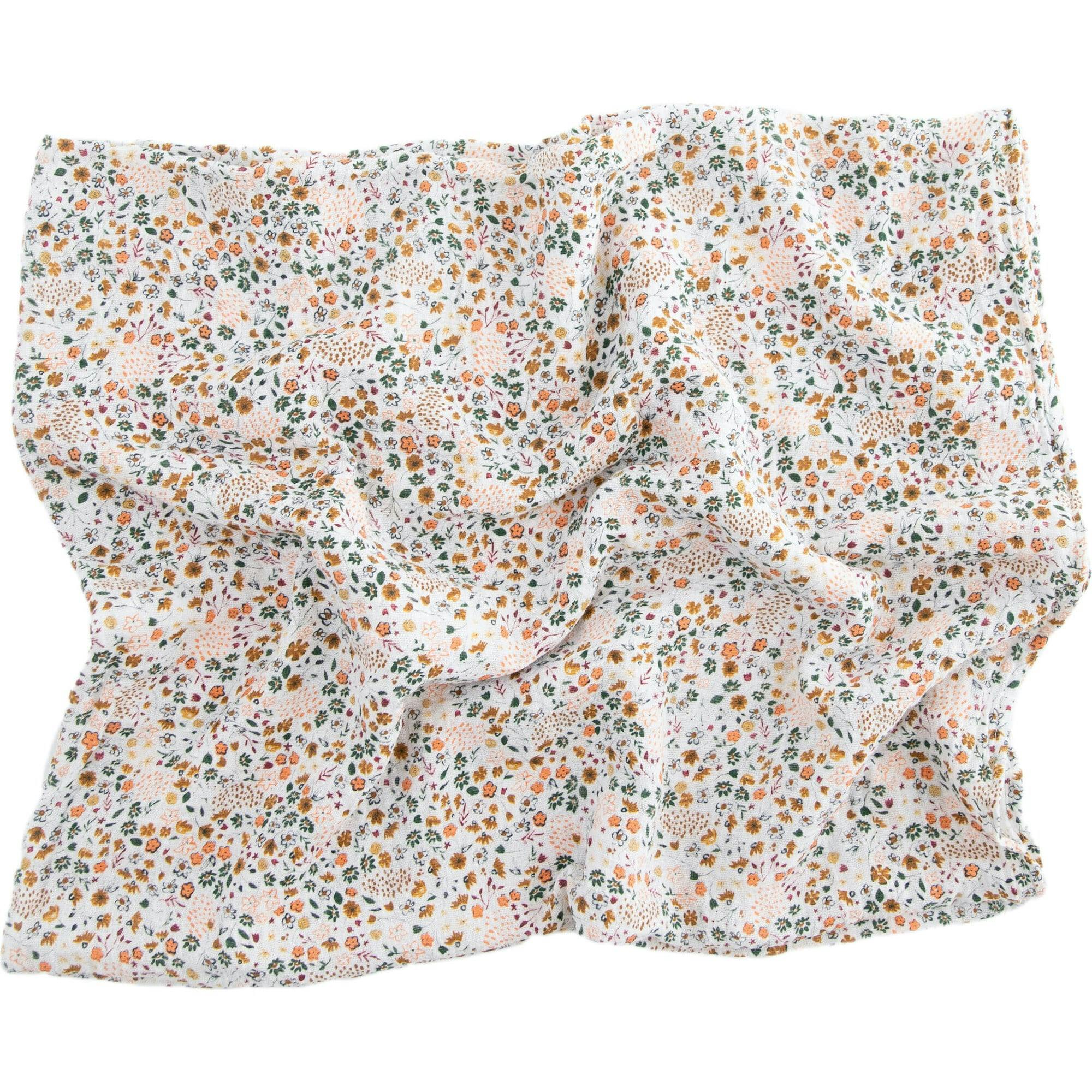 Cotton Muslin Swaddle Blanket 3 Pack - Pressed Petals