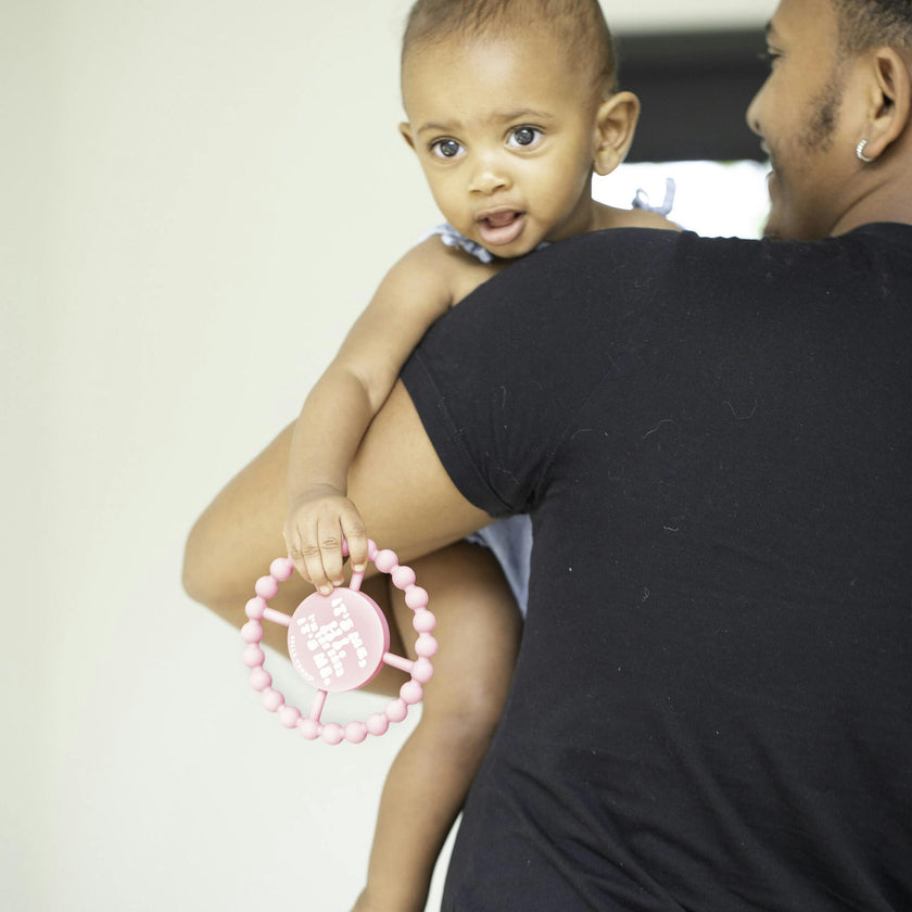 It's Me Hi Beaded Round Grip Silicon Teether