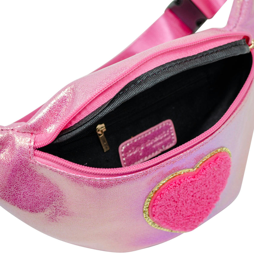 Shiny Heart Patch Sling Bag