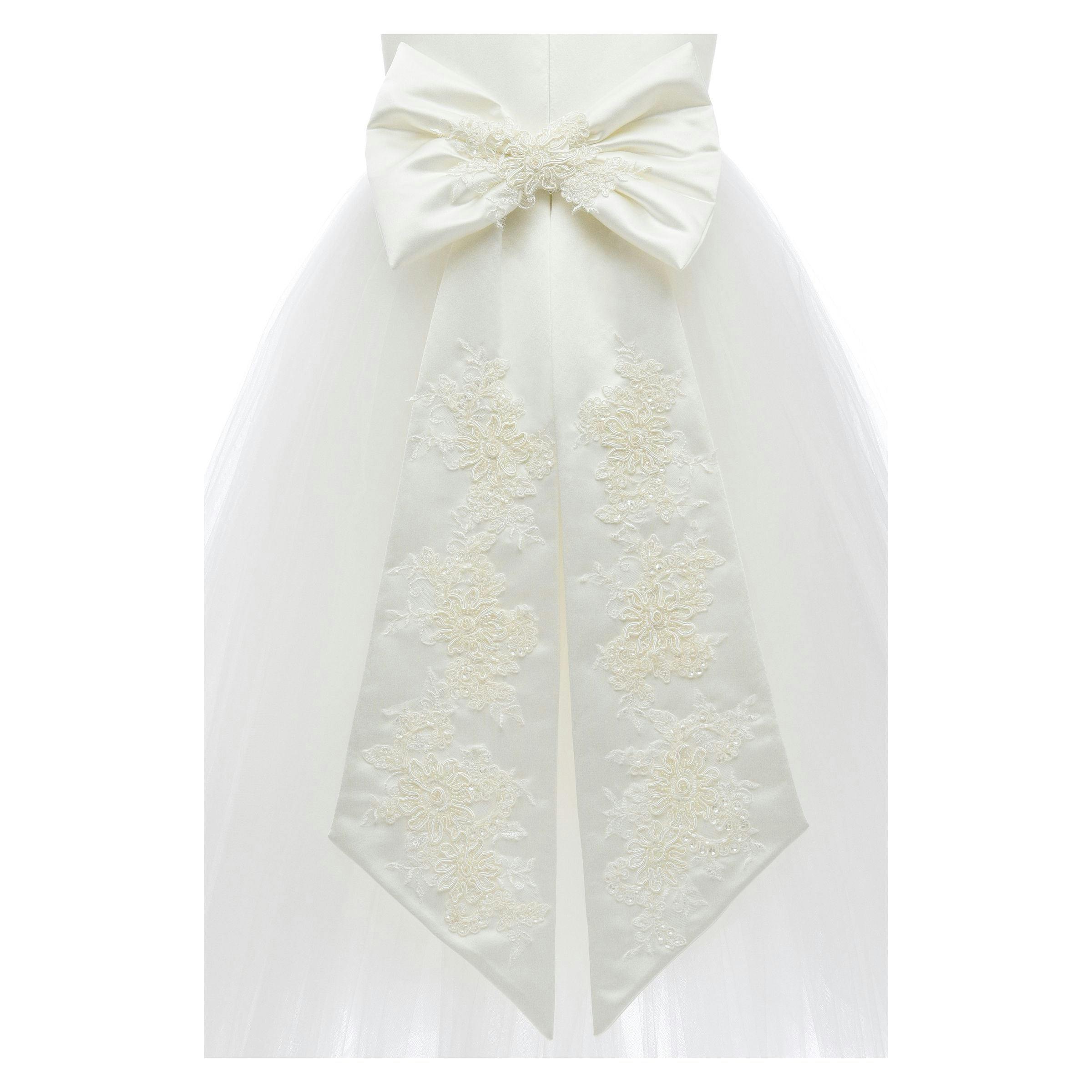 White Hermione Embroidered Cape Dress